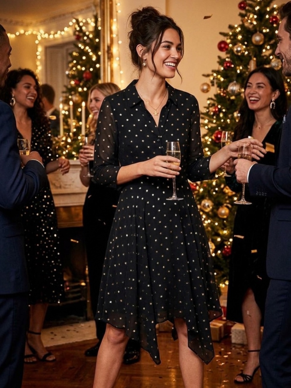 3/$60 Yumi Stars Dress w/ slip - size 8